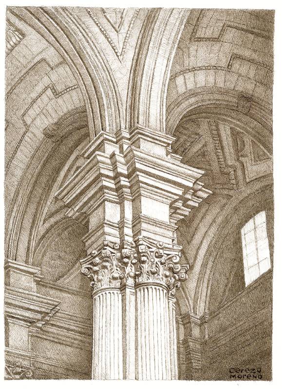 Catedral de Jaén. Columnata del altar mayor